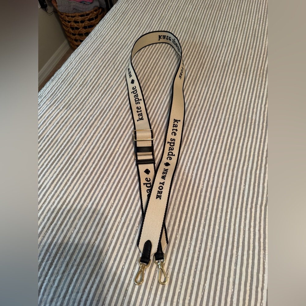 Kate Spade Black and Cream Bag Strap